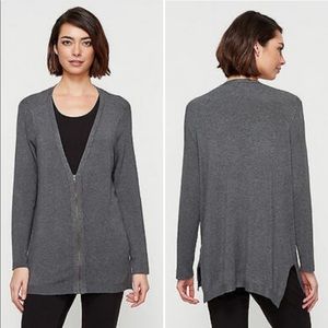 Eileen Fisher Zip Up Cardigan With Italian Yarn